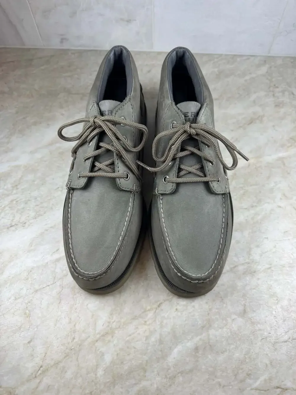 Sperry Top-Sider Men’s Gray Leather Chukka Boat Shoes 10M